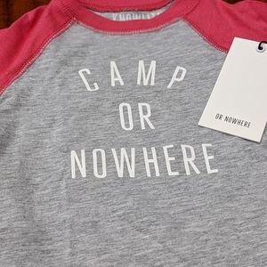 KNOWLITA CAMP OR NOWHERE PINK AND GREY KIDS JERSEY SIZE 3T NWT ❤️